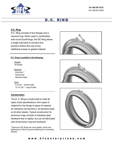 DC Ring Specs